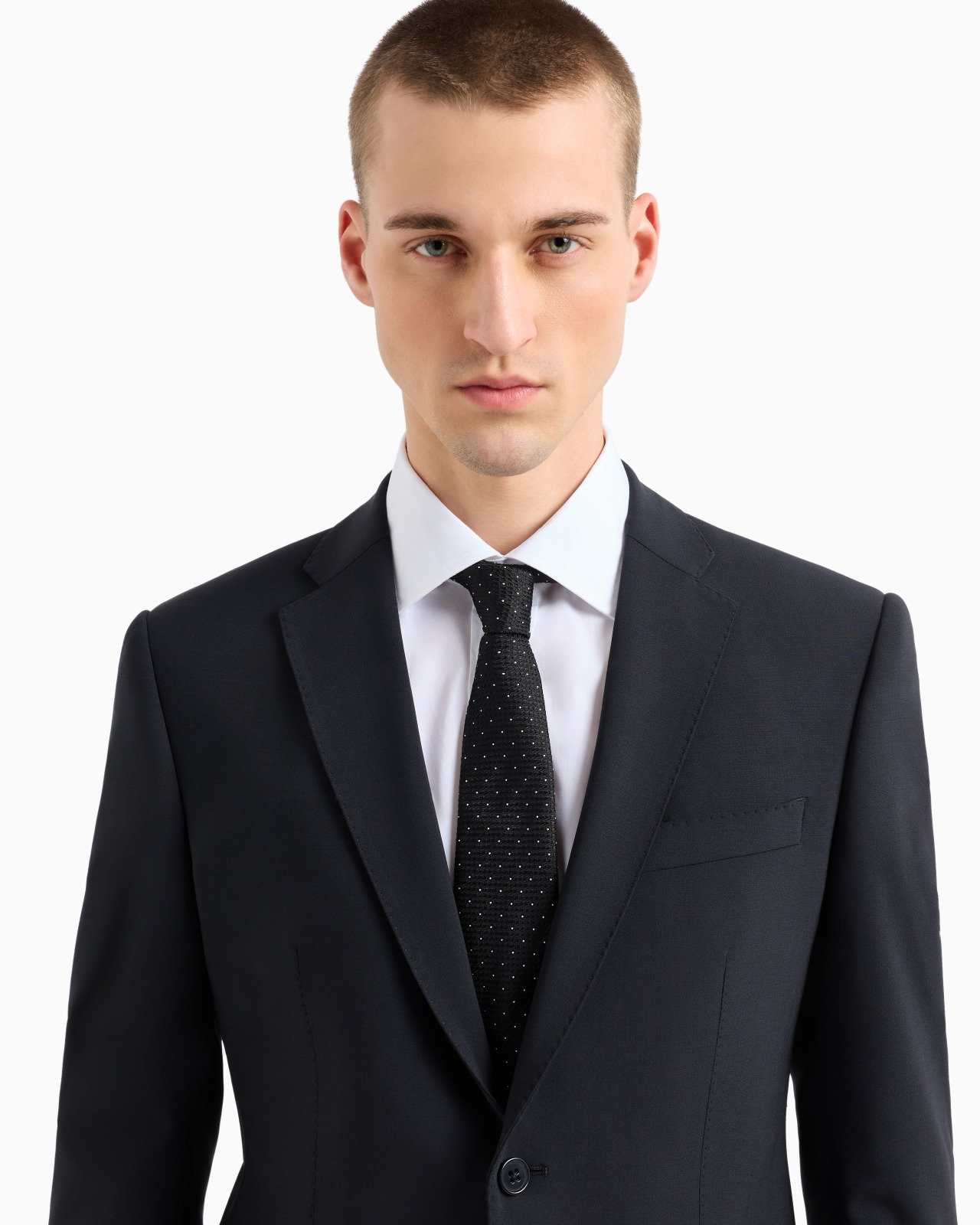 PURE SILK TIE WITH JACQUARD MICRO-PATTERN - 3