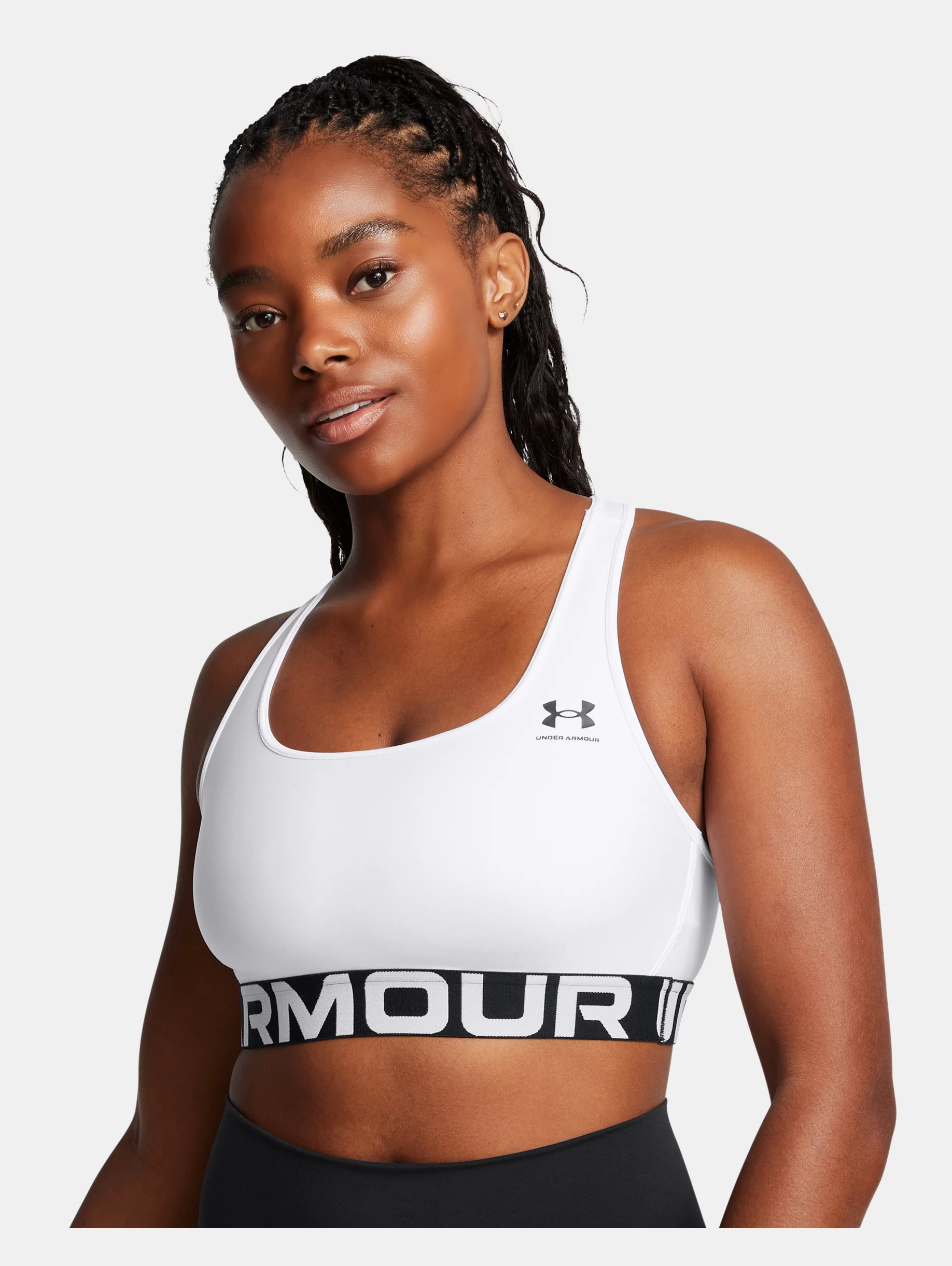 Women's HeatGear® Armour Mid Branded Sports Bra - 5