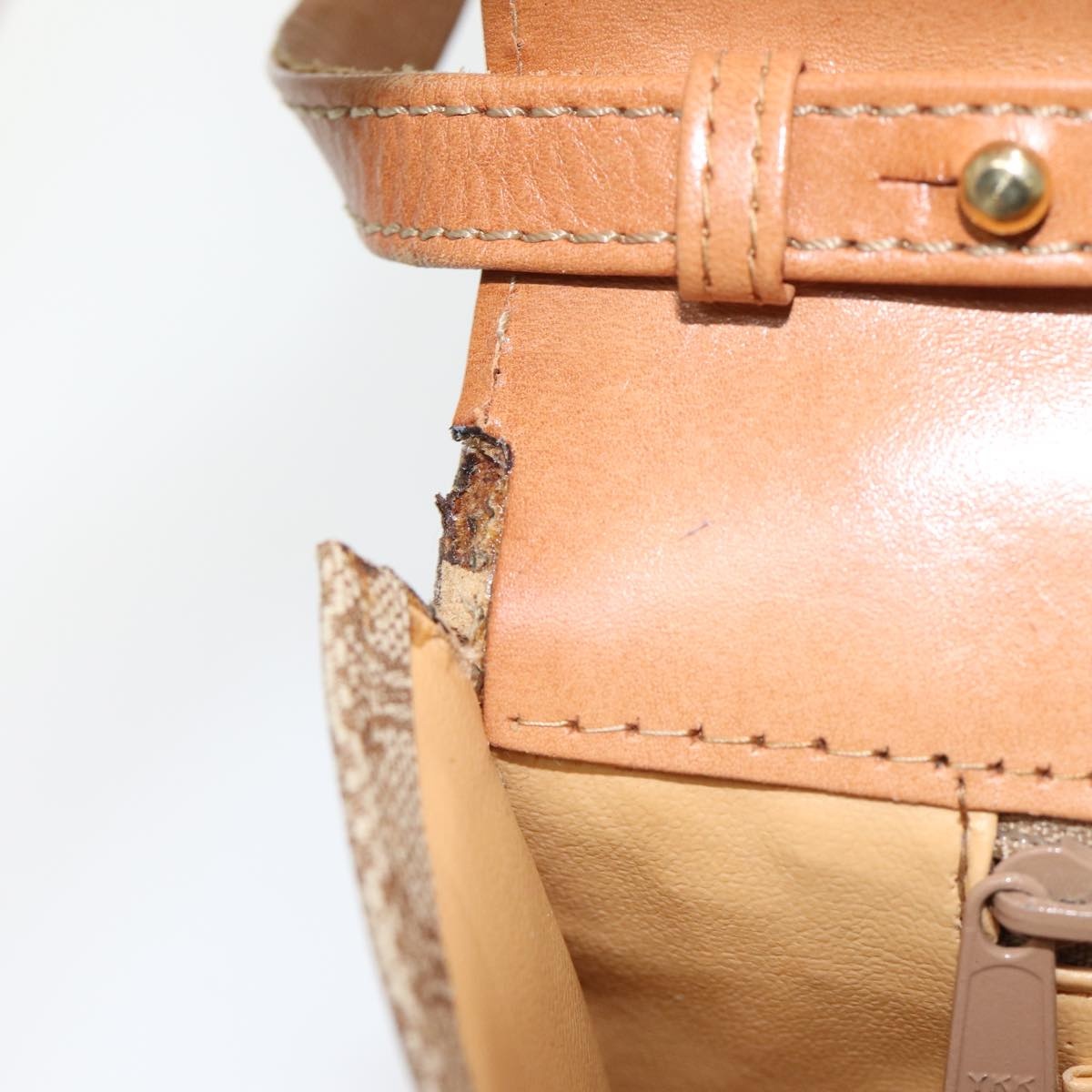 CELINE Macadam Canvas Shoulder Bag Coated Canvas Beige - 9