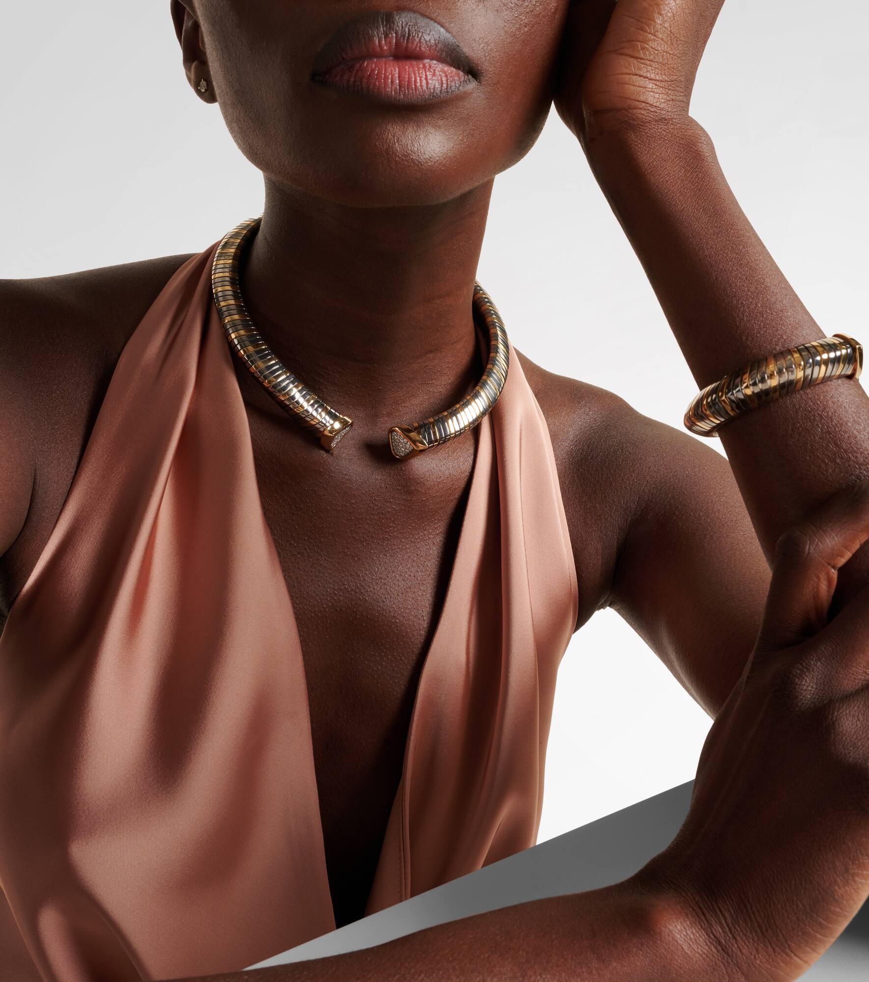 Trisola 18kt gold necklace with diamonds - 3
