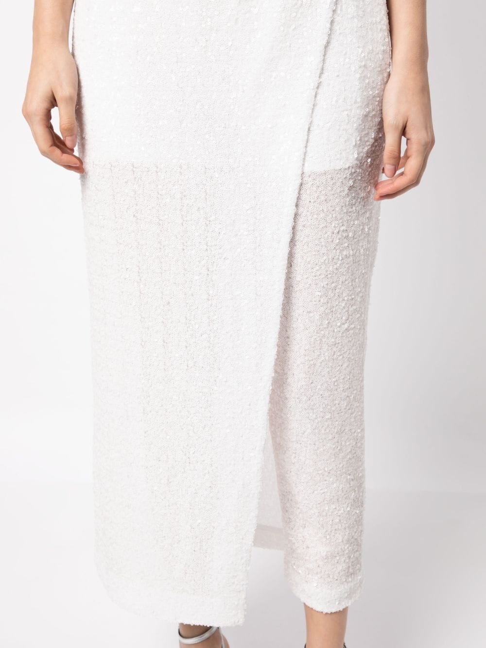 sequin-embellishment cropped trousers - 5