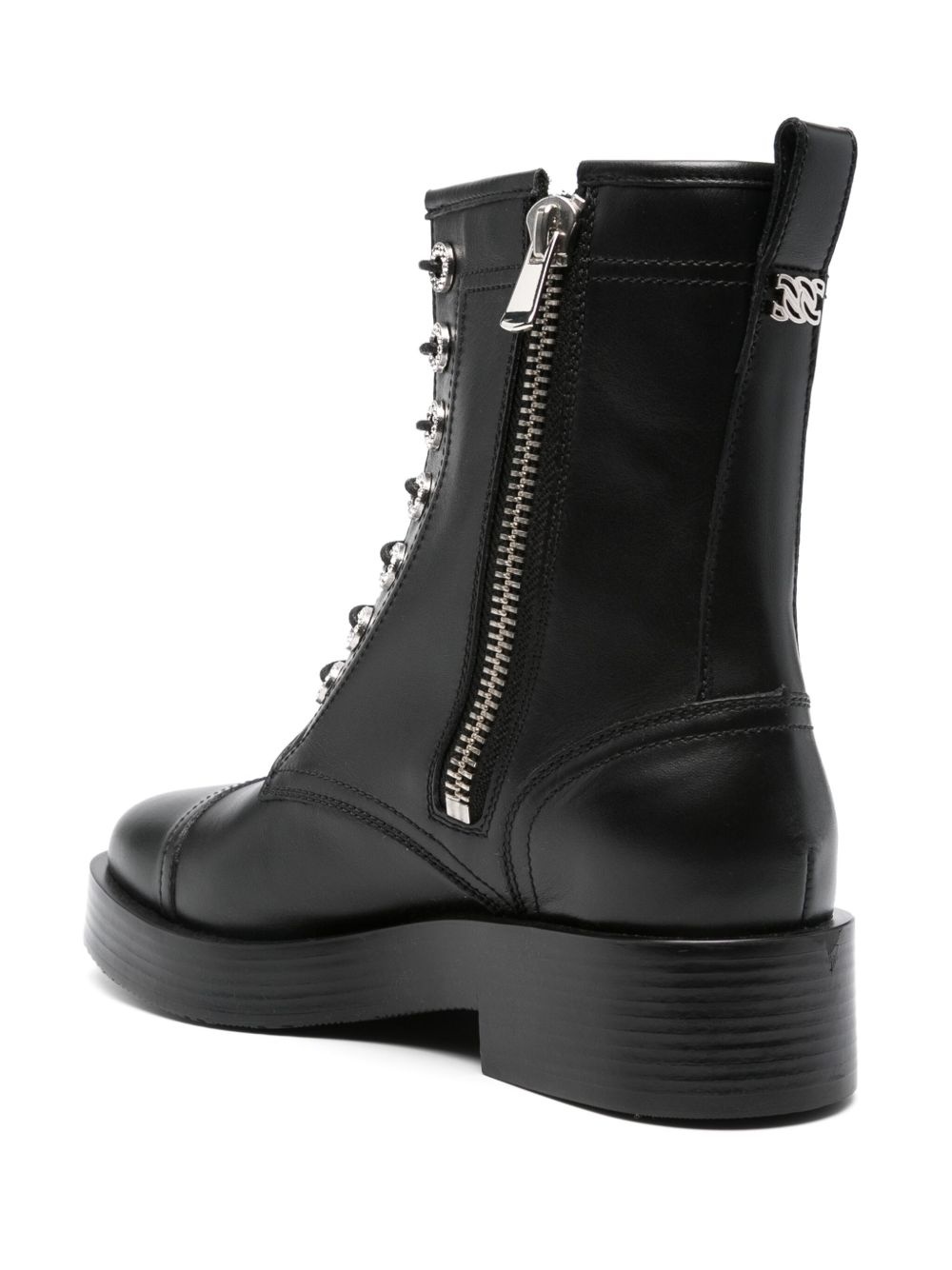 leather combat boots - 3