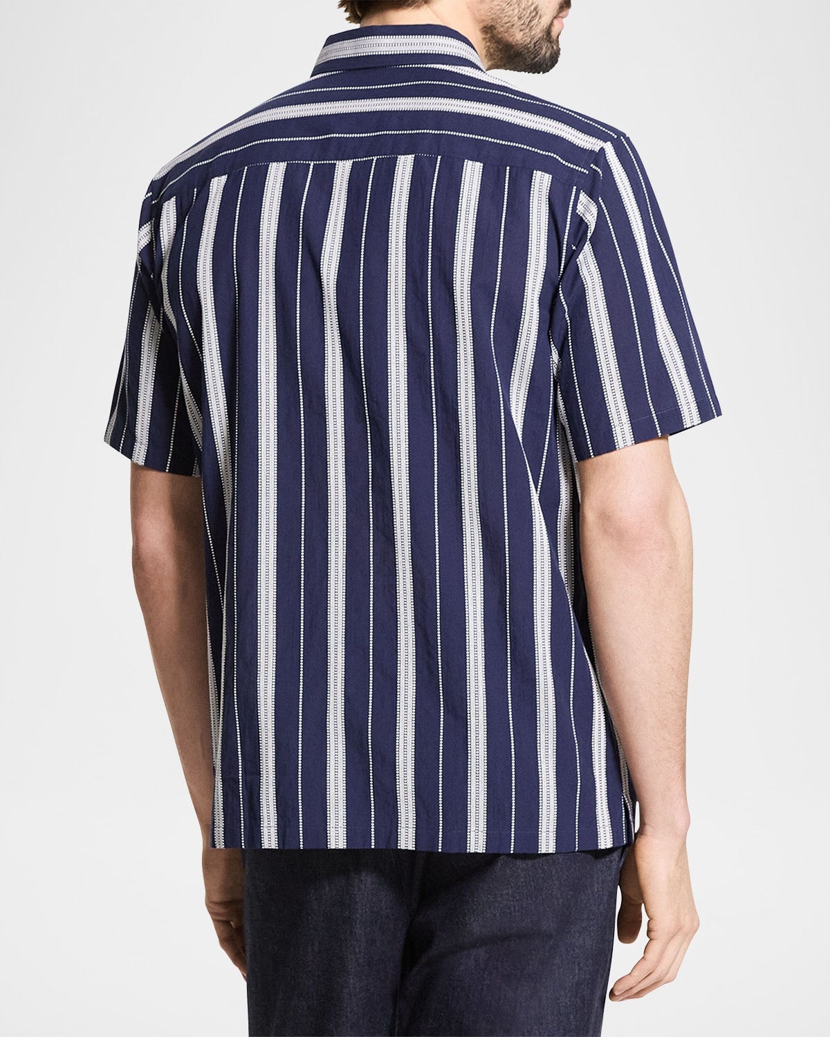 Men's Summer Dobby Stripe Short-Sleeve Shirt - 3