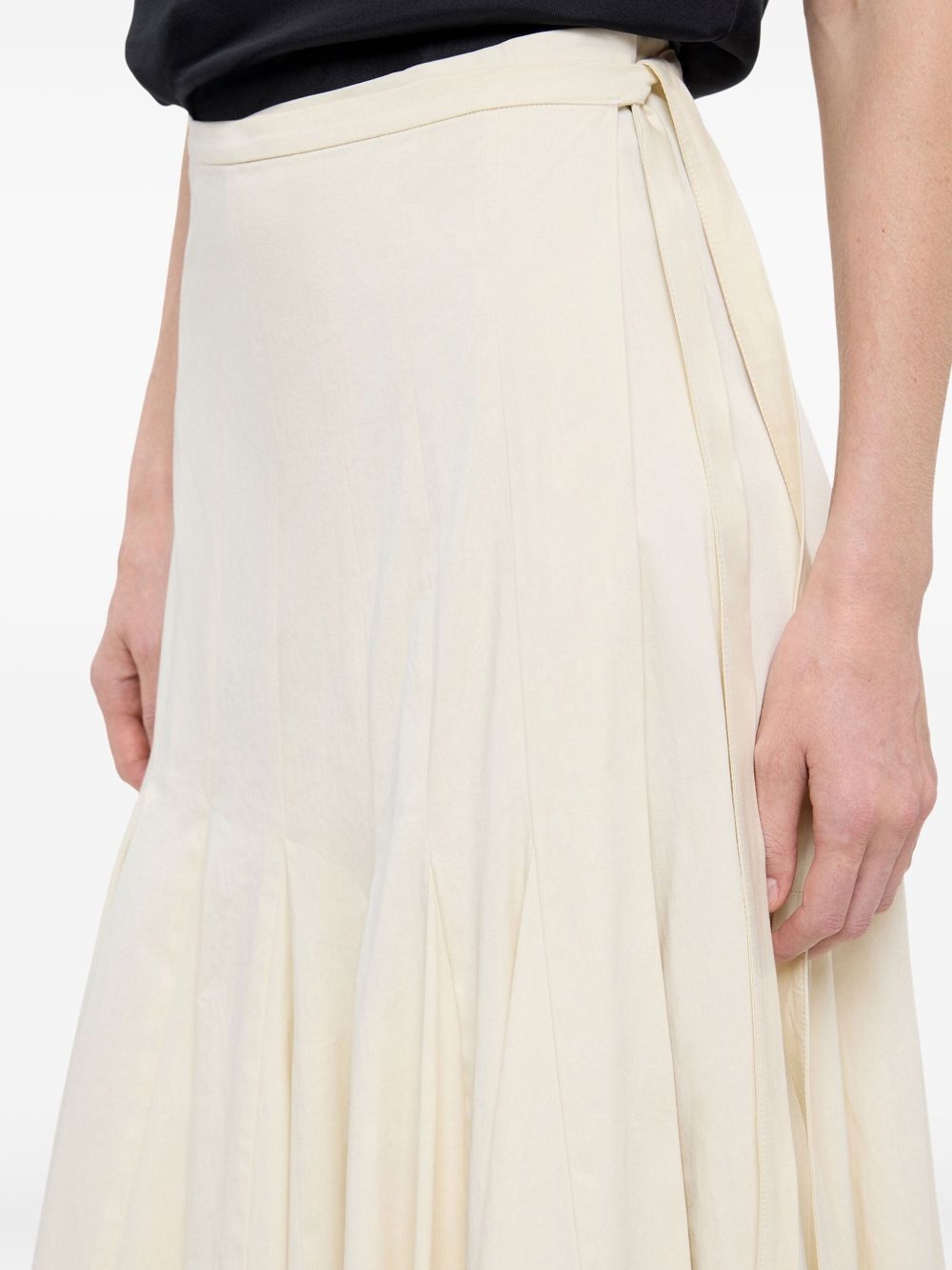 panelled wrap skirt - 5