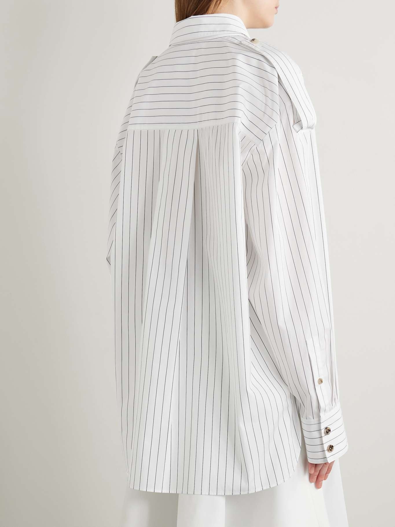 Tamal oversized striped cotton-poplin shirt - 3