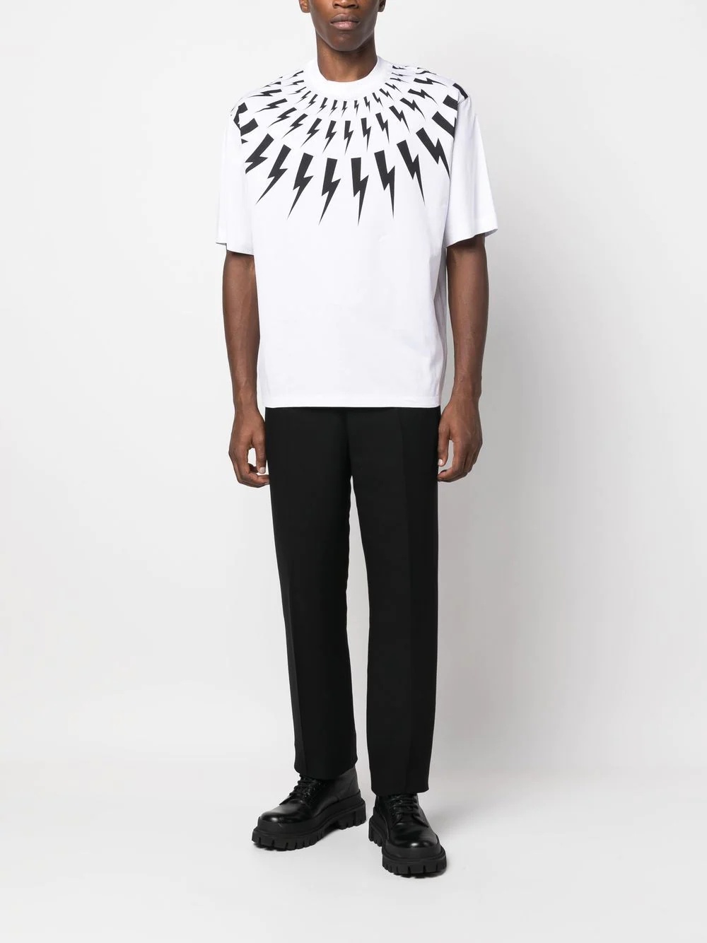 lightening-bolt graphic T-shirt - 2