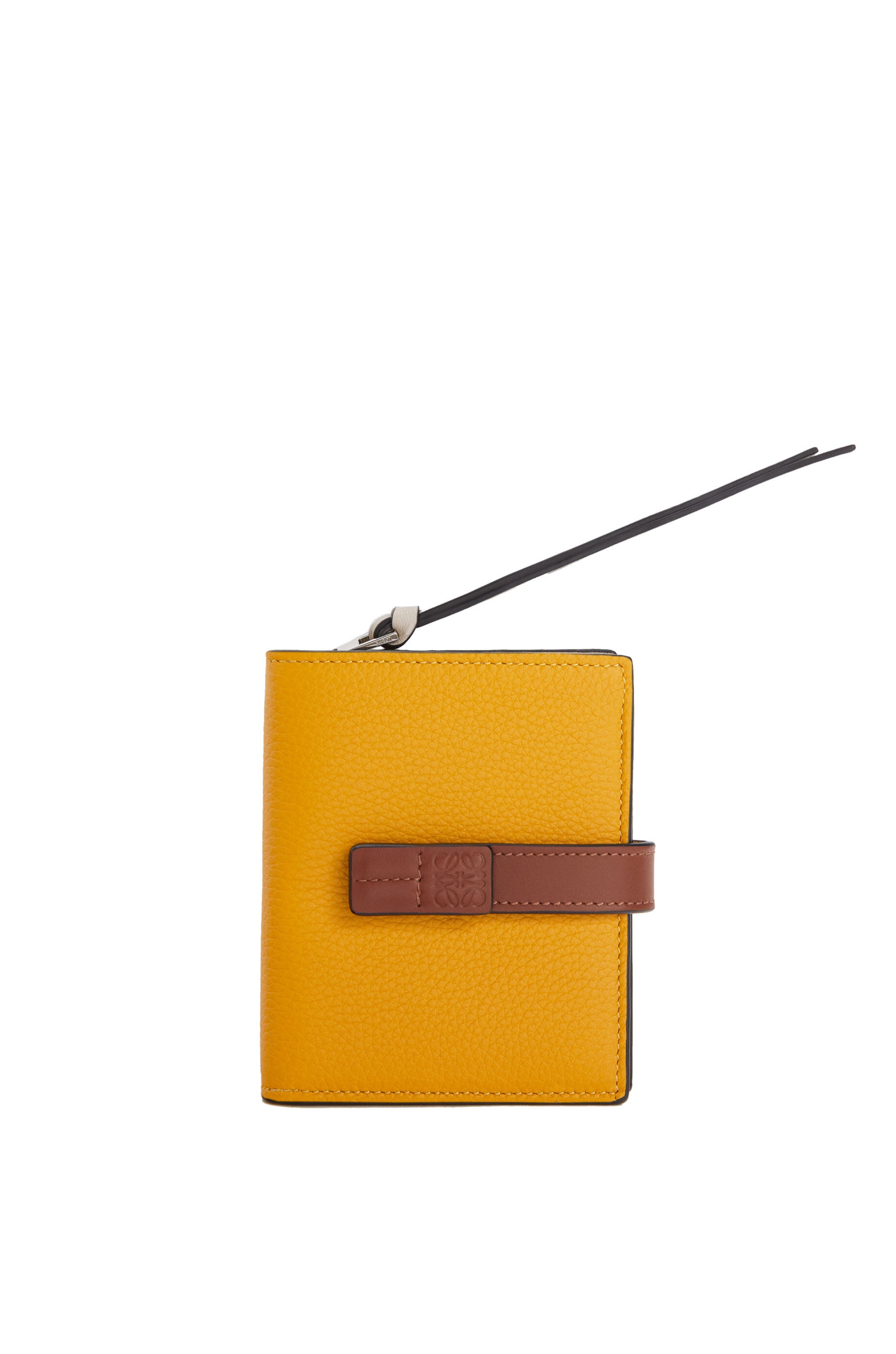 Compact zip wallet in soft grained calfskin - 1