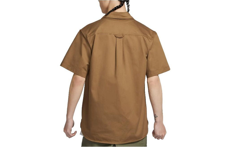 Nike Nike SB Short Sleeve Woven Skate Button Up Shirt 'Tan' DV9076-270 outlook