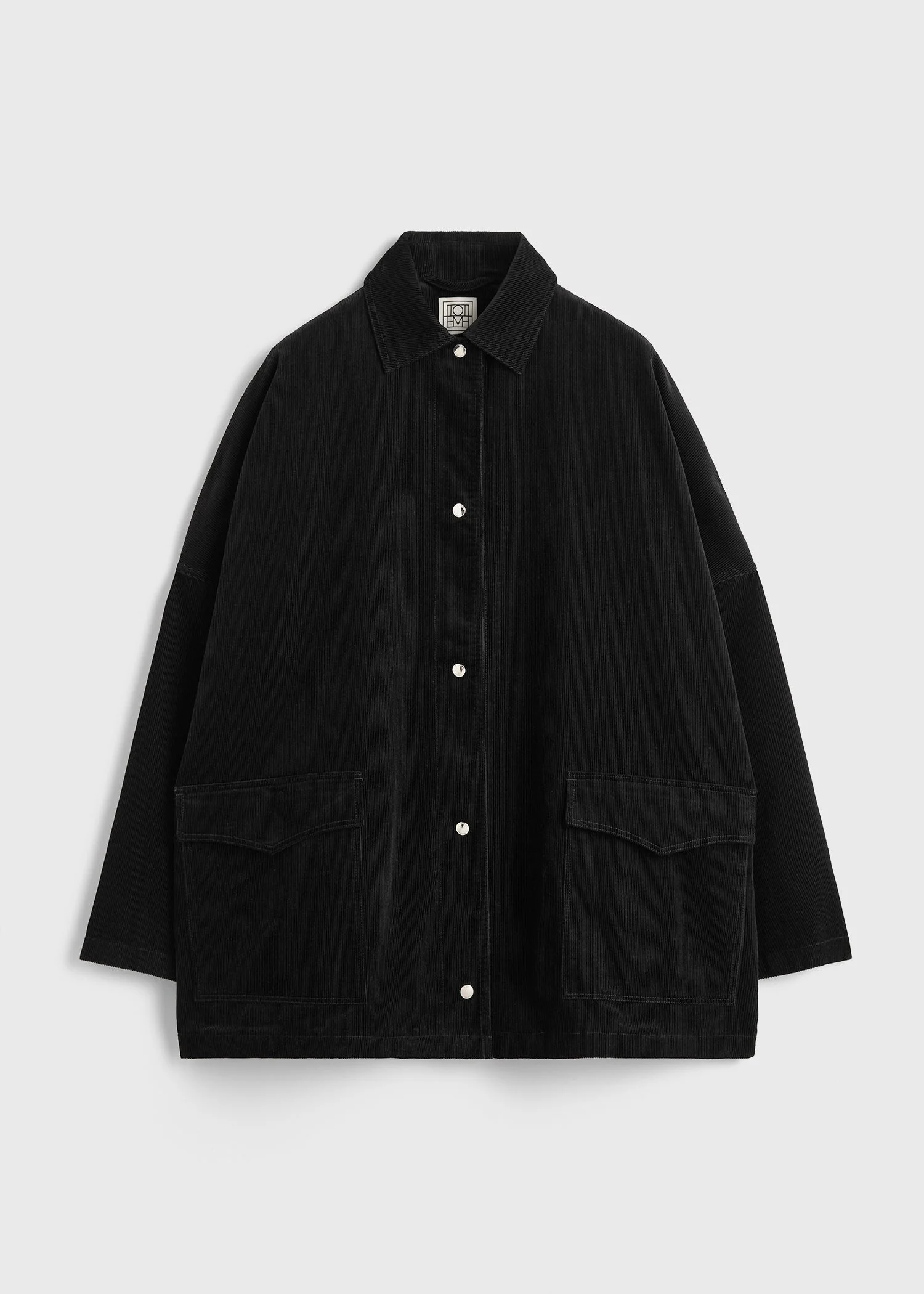Cord overshirt jacket black - 1