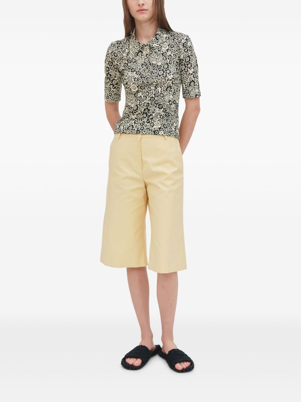 floral-print polo top - 2