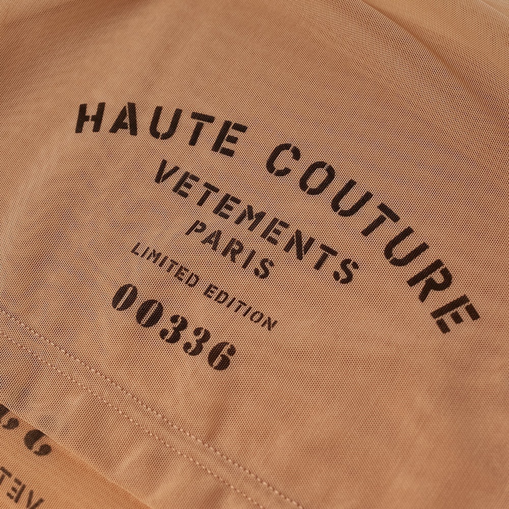 VETEMENTS Maison De Couture Transparent Logo Tee - 4