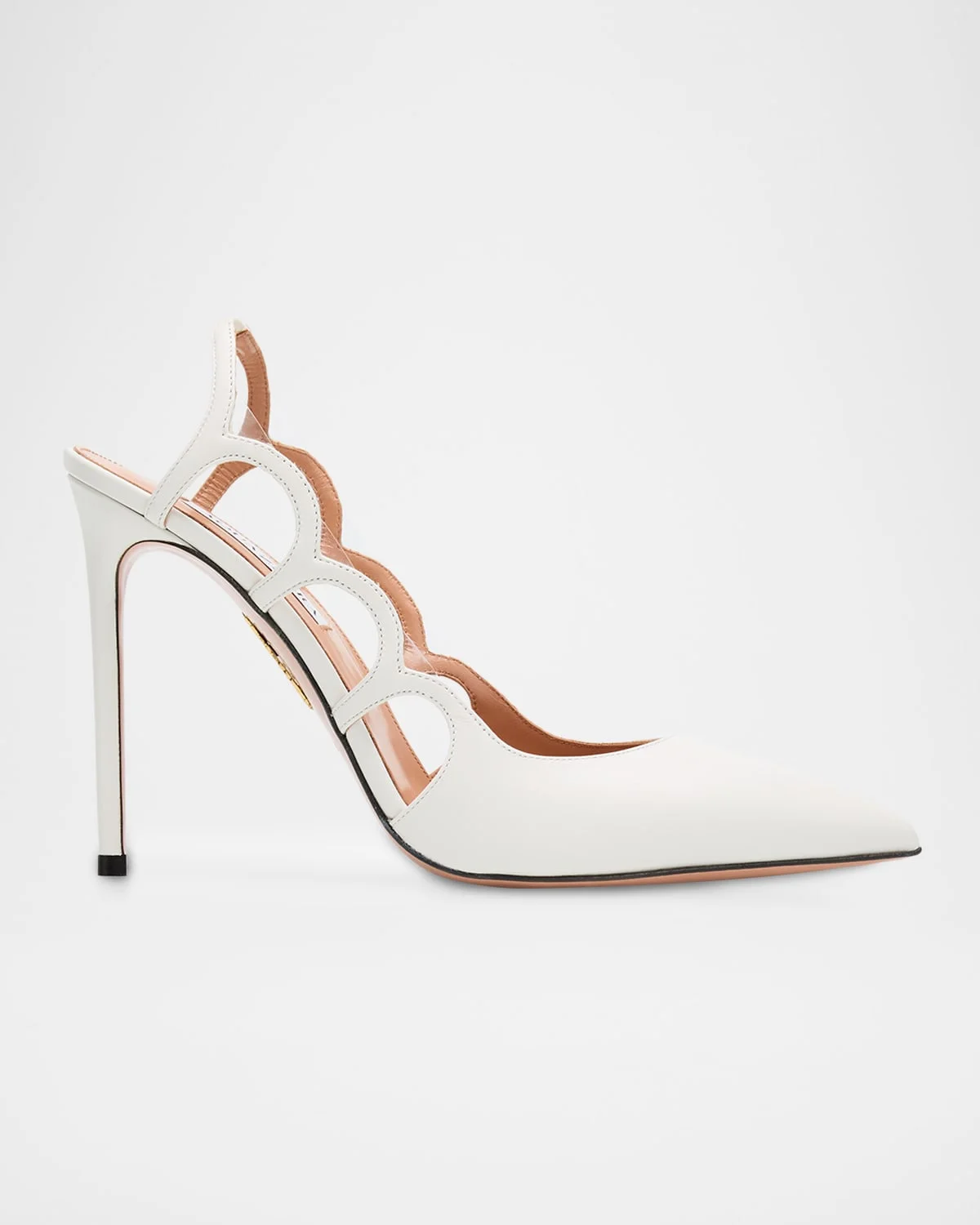 105mm Endless Love Leather and PVC Slingback Pumps - 1