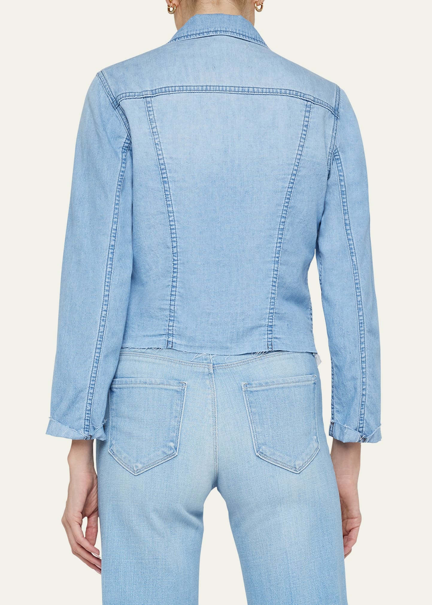 Janelle Slim Raw Denim Jacket - 3