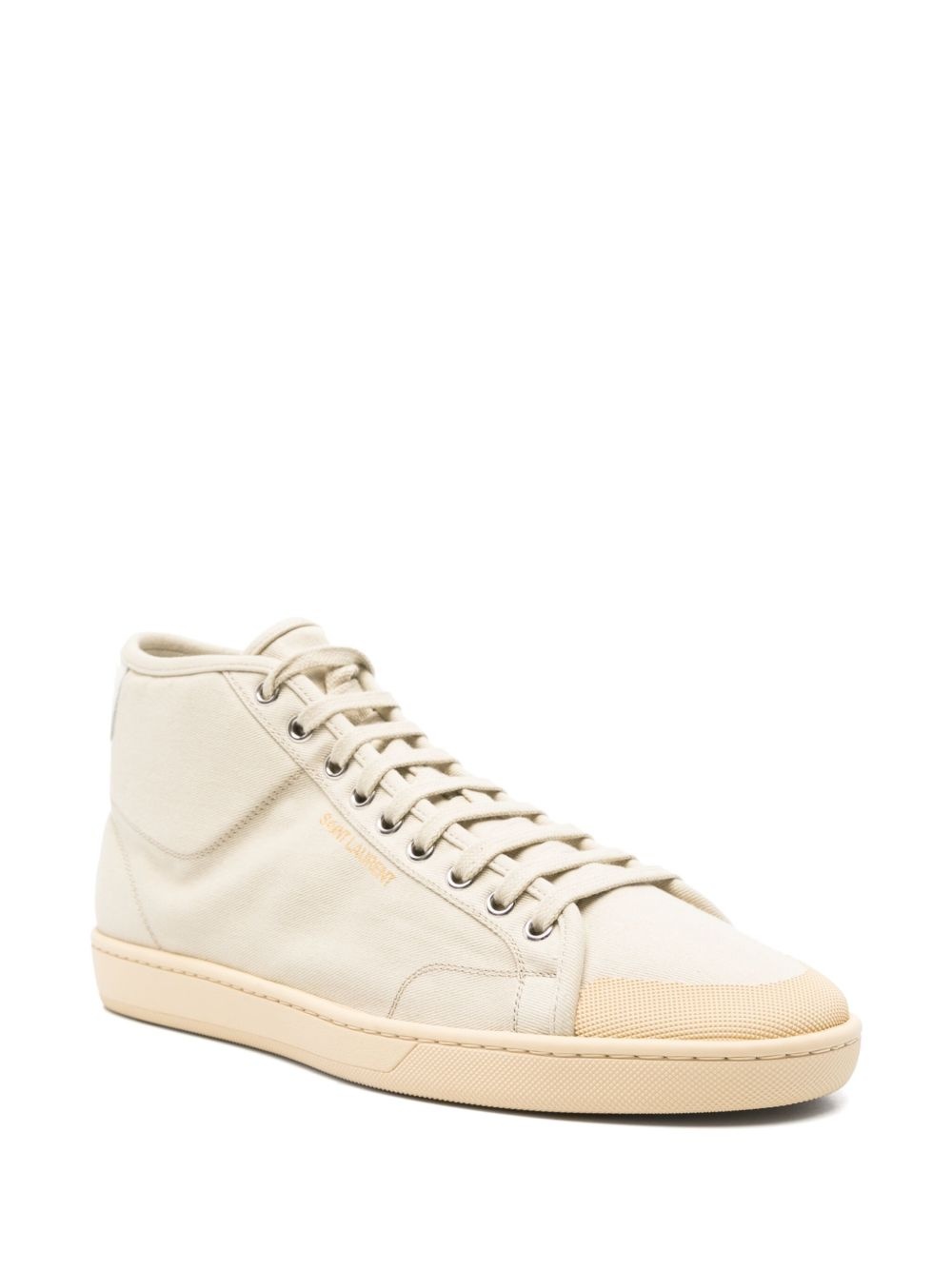 canvas mid-top sneakers - 2