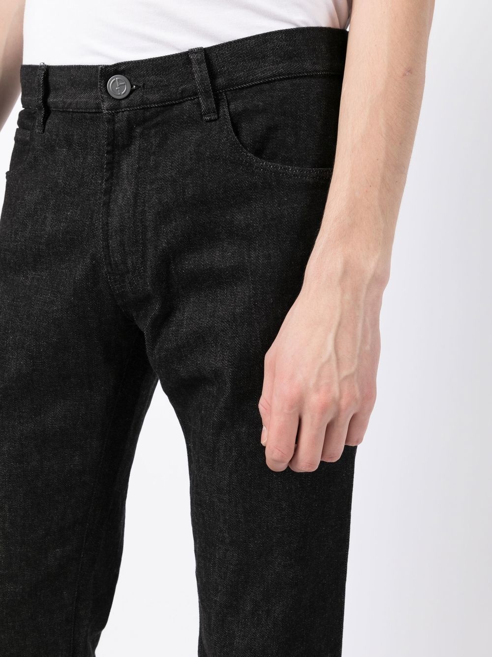 straight-leg dark-wash jeans - 5