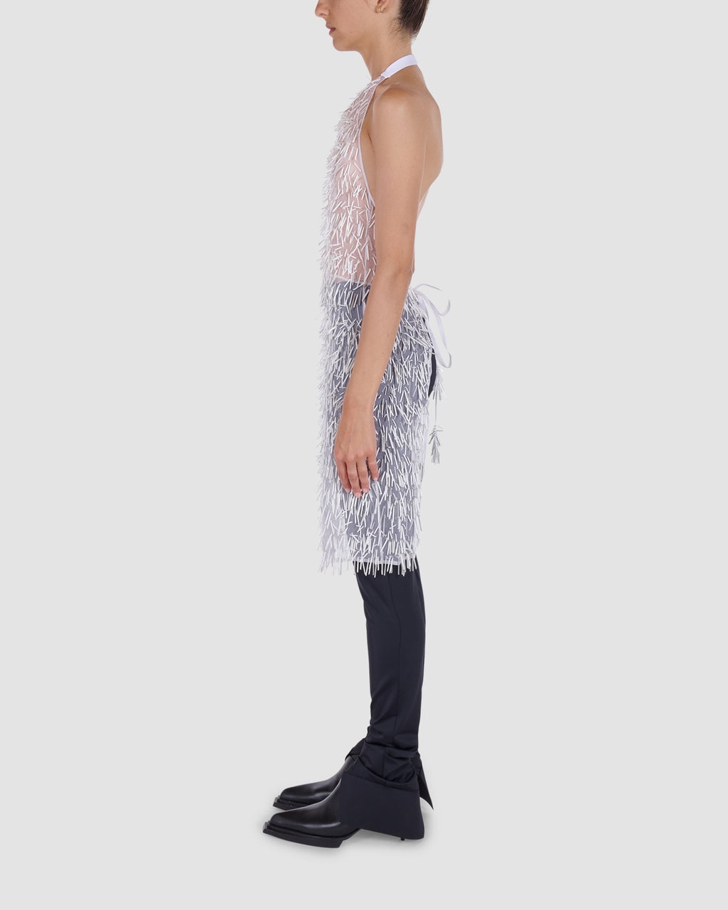 BEADED SLEEVELESS DRESS - 4
