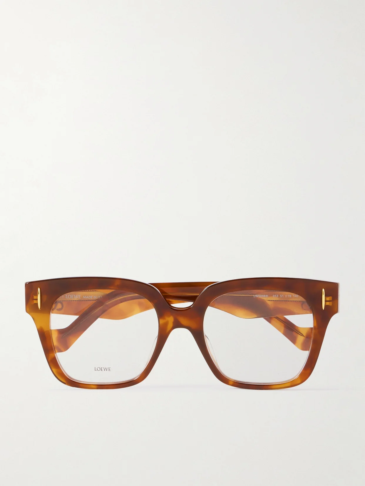 Square-frame Tortoiseshell Acetate Optical Glasses - 1