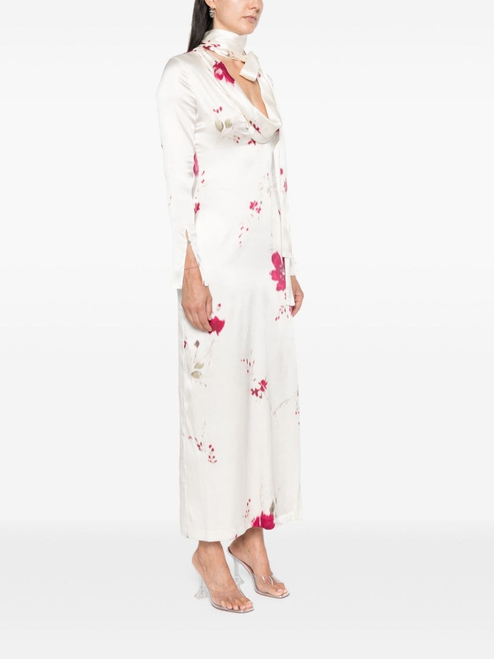 roses-print maxi dress - 3