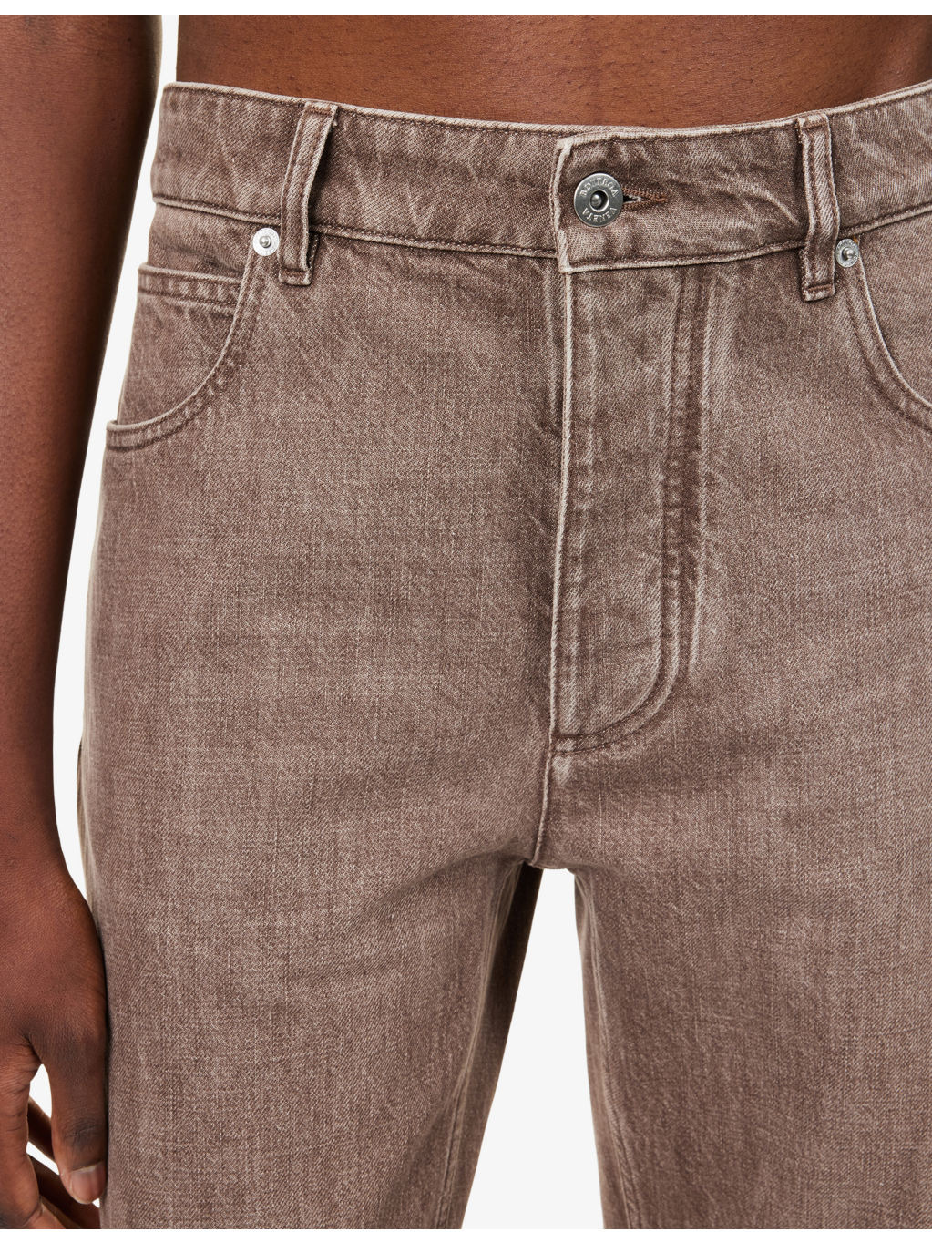 Straight-Leg High-Rise Denim Jeans - 5