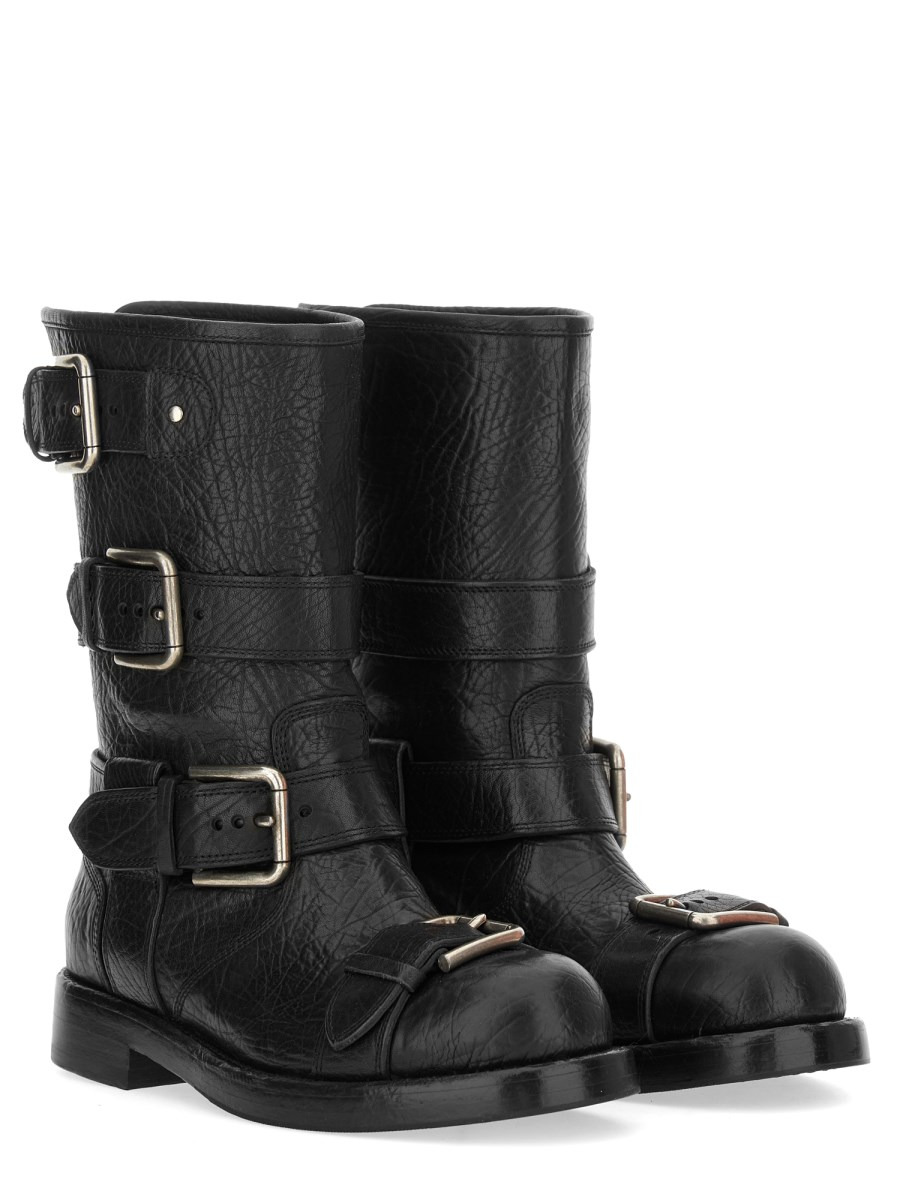 LEATHER BOOT WITH BUCKLES - 2