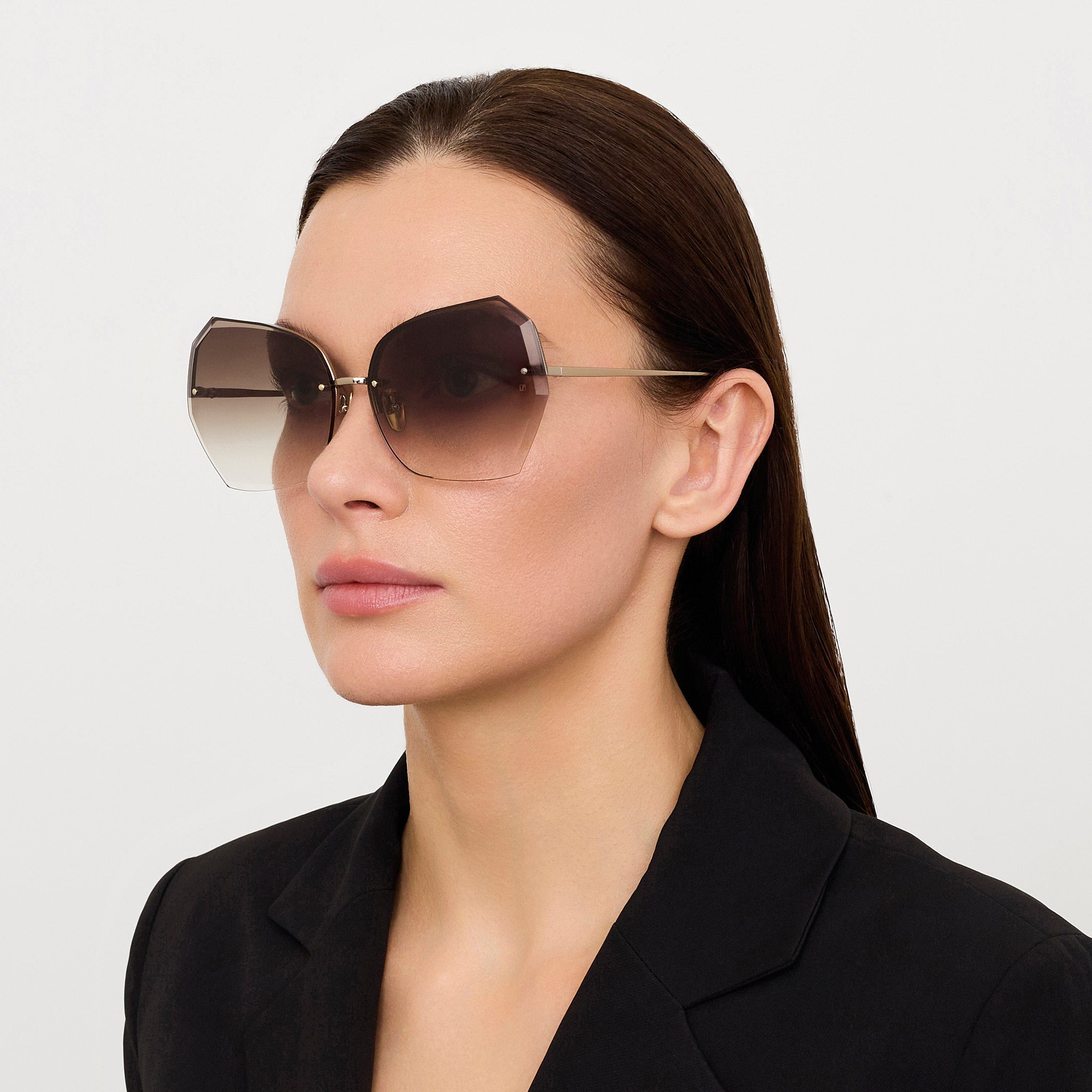 Lila Sunglasses in Mocha and Gold - 9
