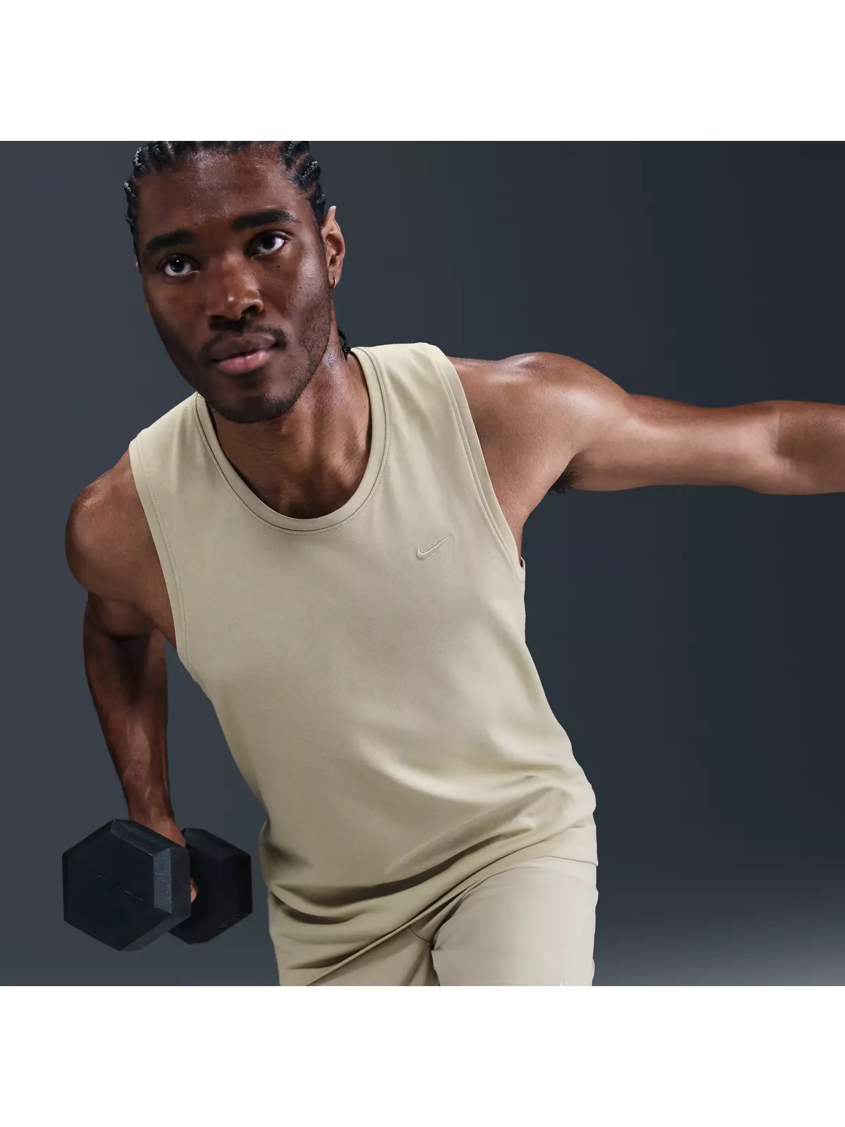 Men's Primary Dri-FIT Versatile Tank - Khaki - 3