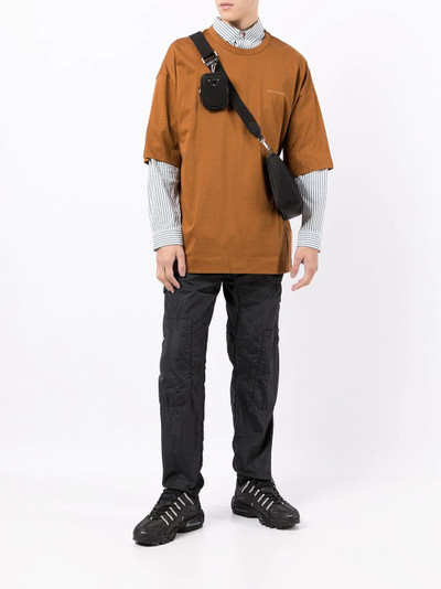 JUUN.J embroidered-logo panelled T-shirt outlook