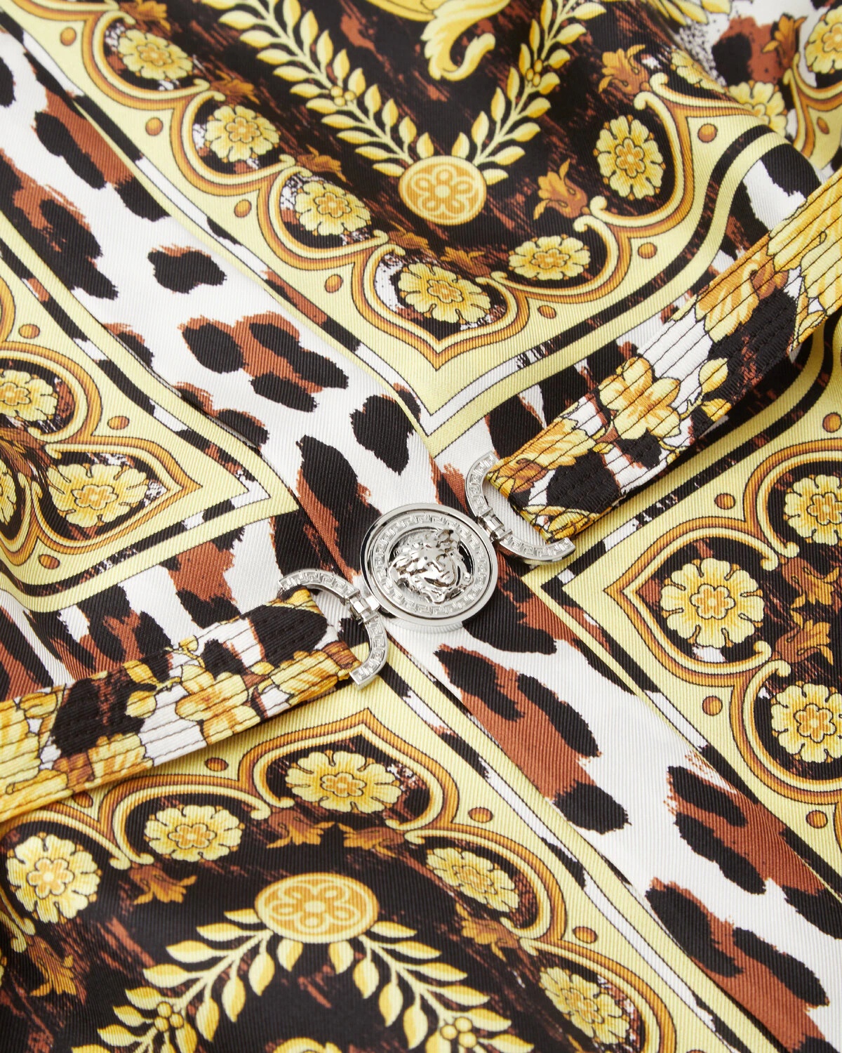 Wild Barocco Silk Midi Shirt Dress - 4
