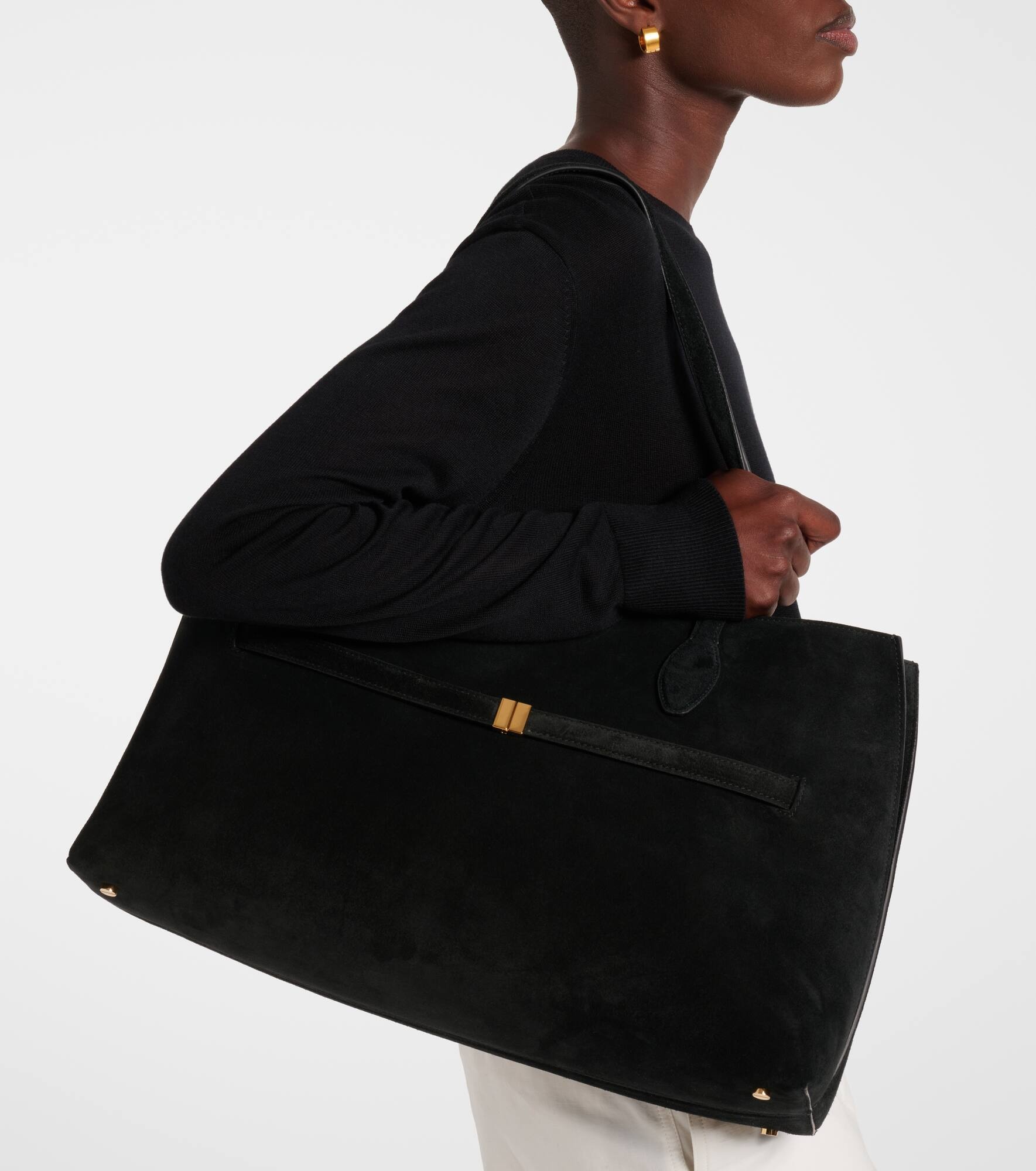 Large suede tote bag - 2