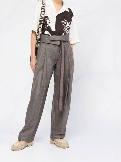 Stella McCartney paper-bag waist pleated trousers outlook