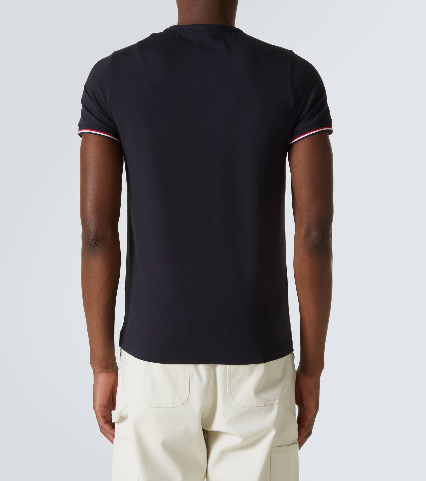 Tricolor cotton-blend jersey T-shirt - 4