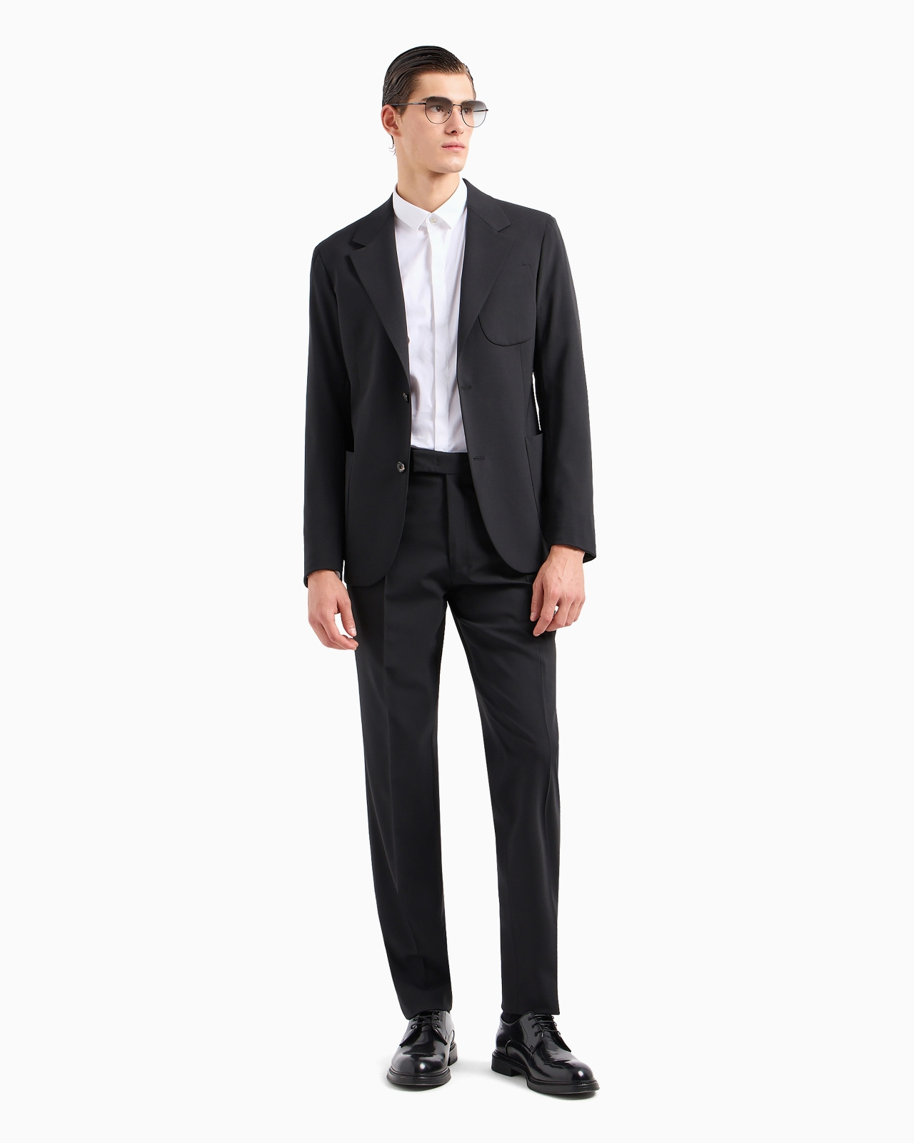 Single-breasted suit in virgin-wool two-way stretch canvas - 4