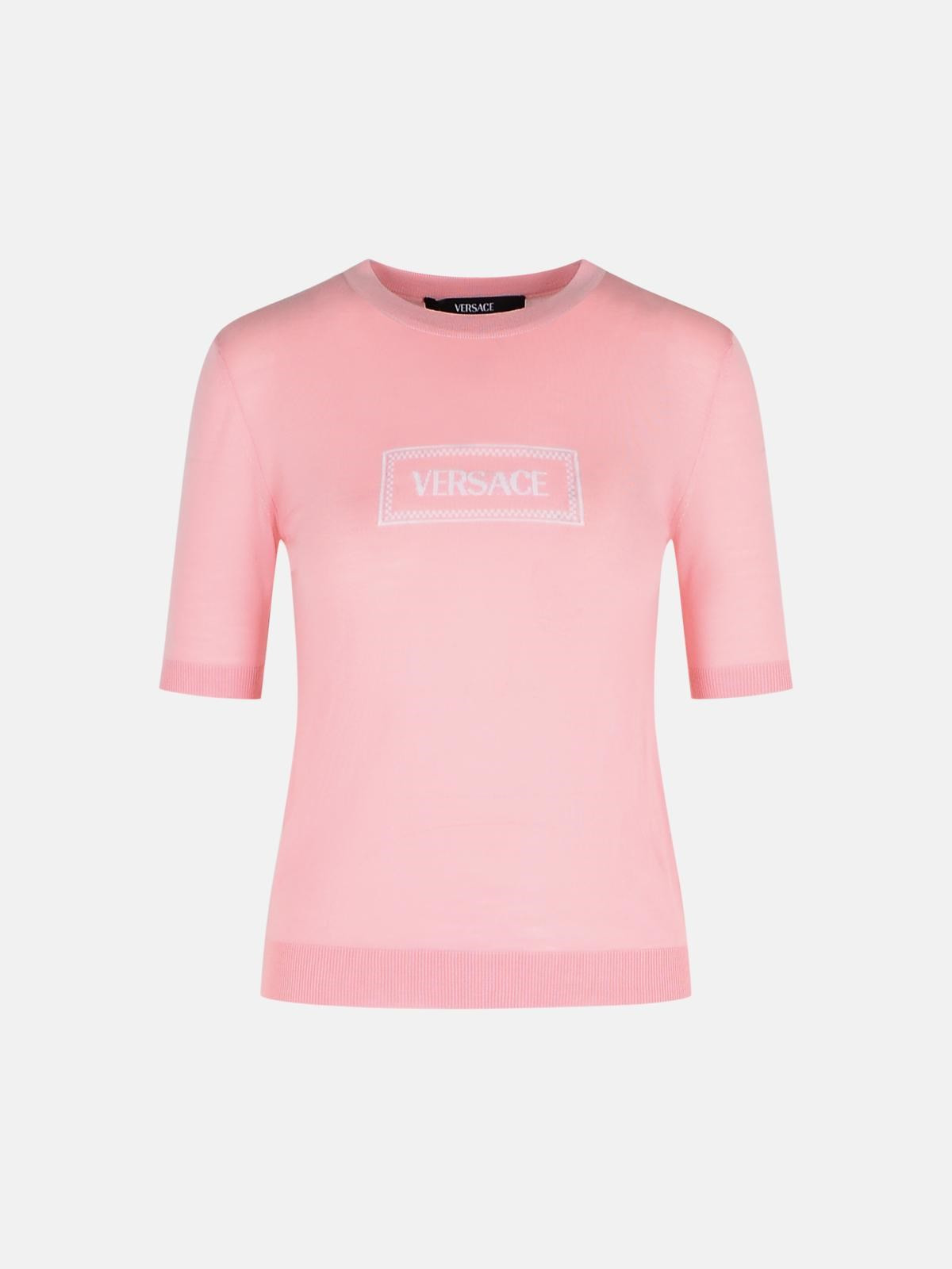 PINK VIRGIN WOOL SWEATER - 1