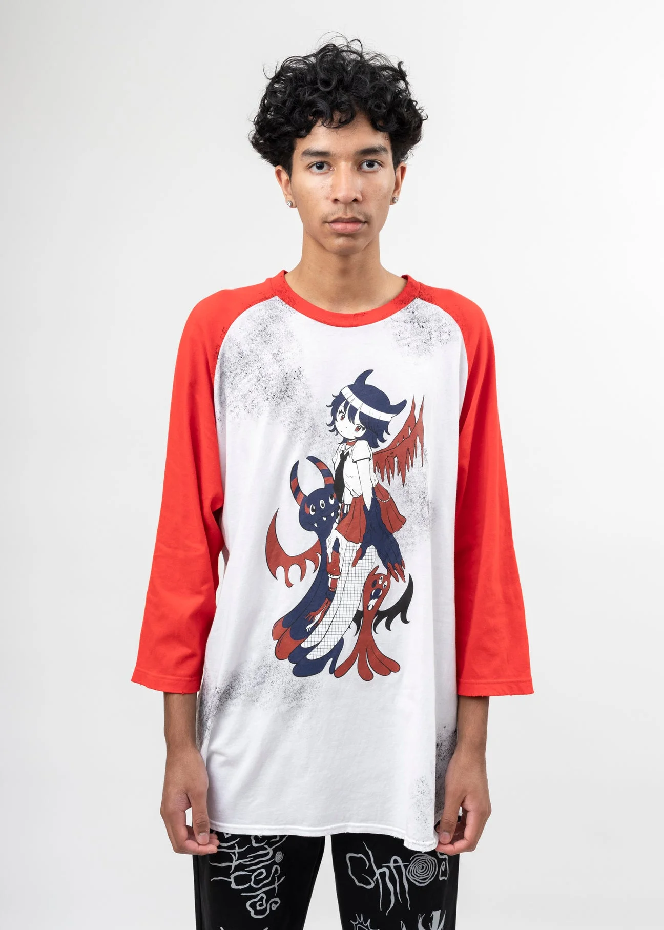 White Kidill Punk Girl Raglan T-shirt - 1