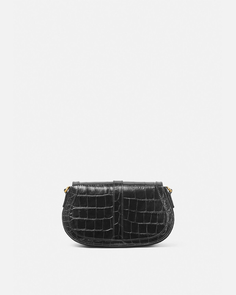 Croc-Effect Greca Goddess Shoulder Bag 3