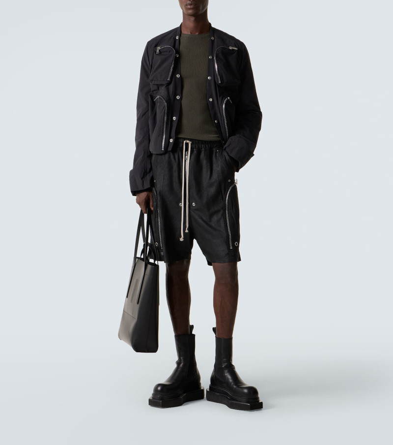 Rick Owens Bauhaus Bela leather shorts outlook