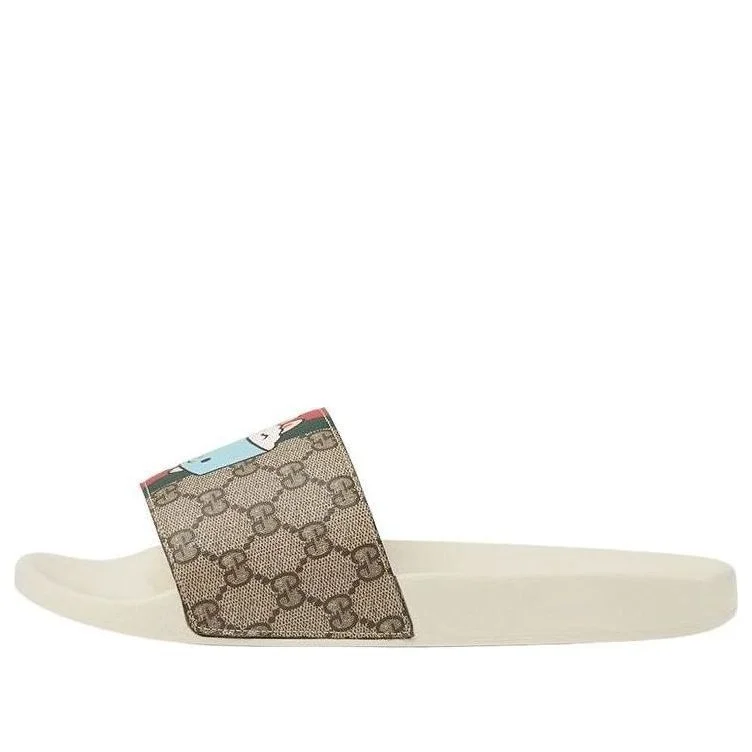 Gucci Animal Web Slides 'Beige' 737519-FABN0-8919 - 1