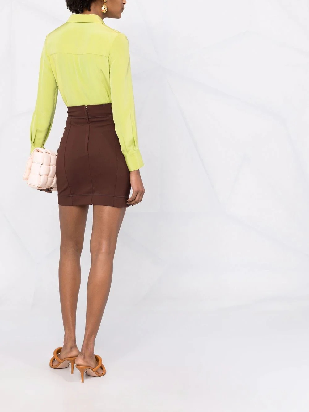 high-waisted pencil skirt - 4