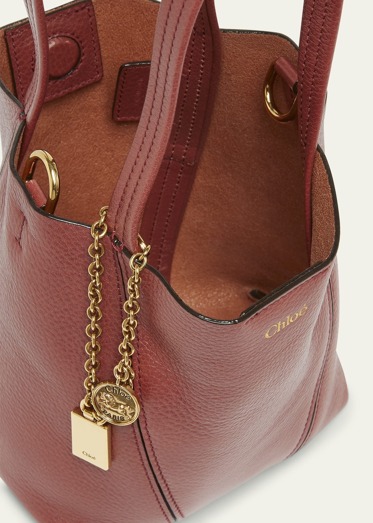 Spin Mini Tote Bag in Grained Calfskin - 4