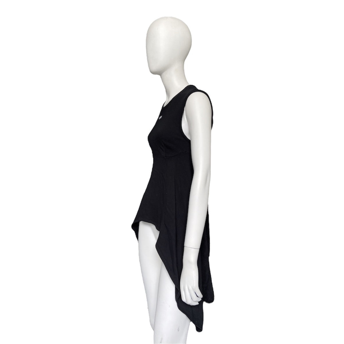Off White logo open back drape wrap tank top - 2