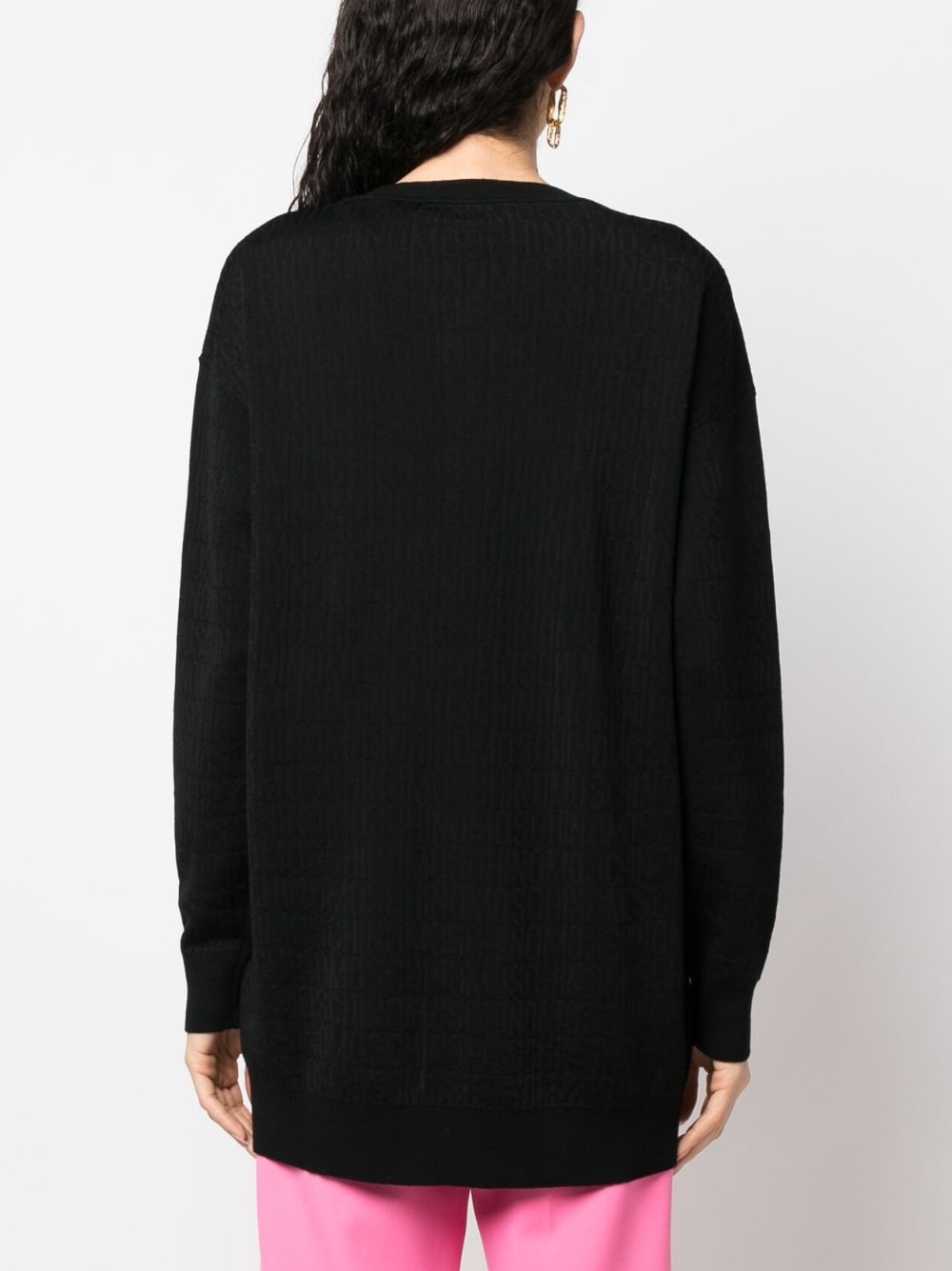 monogram-jacquard cardigan - 4