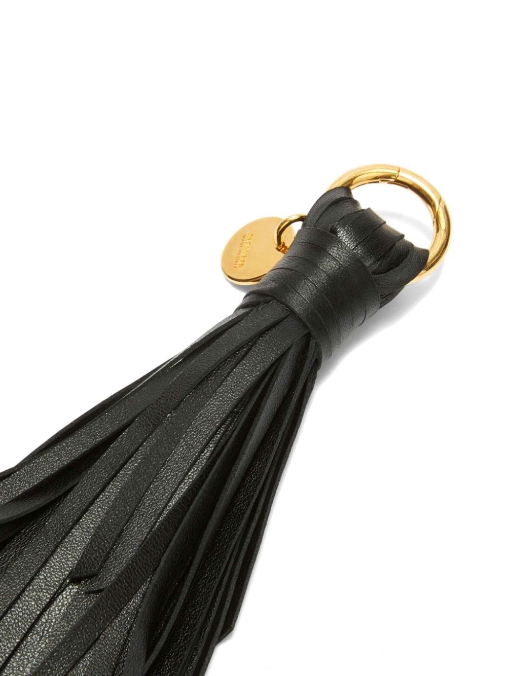 logo-charm leather keyring - 2
