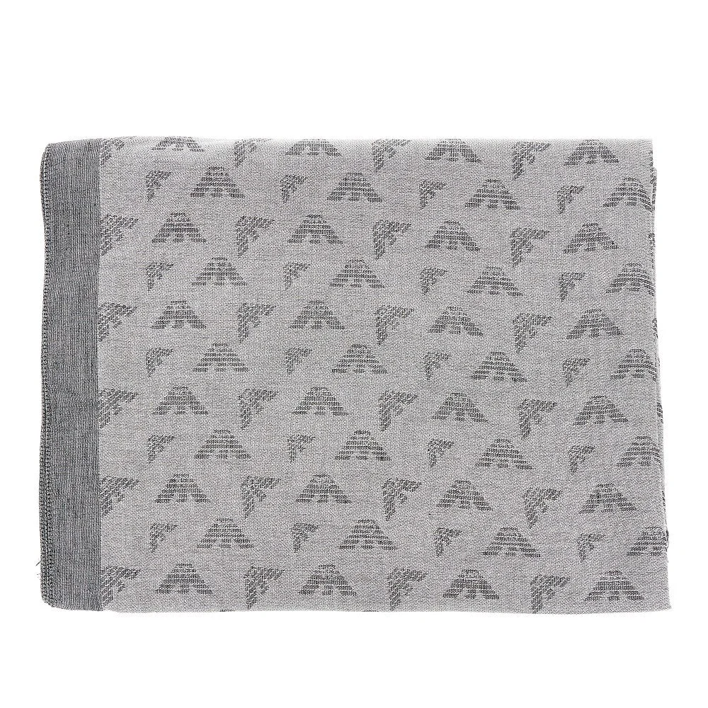 VISCOSE-BLEND SCARF WITH EAGLE MOTIF - 1