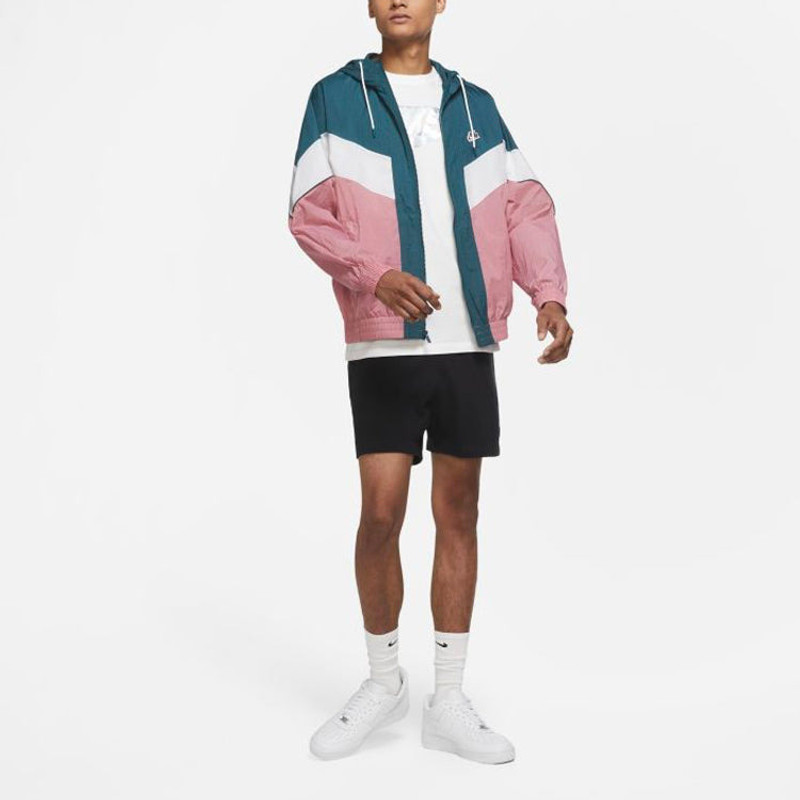 Nike Nike Casual Sports Colorblock hooded Woven Jacket Pink DC0502-375 outlook