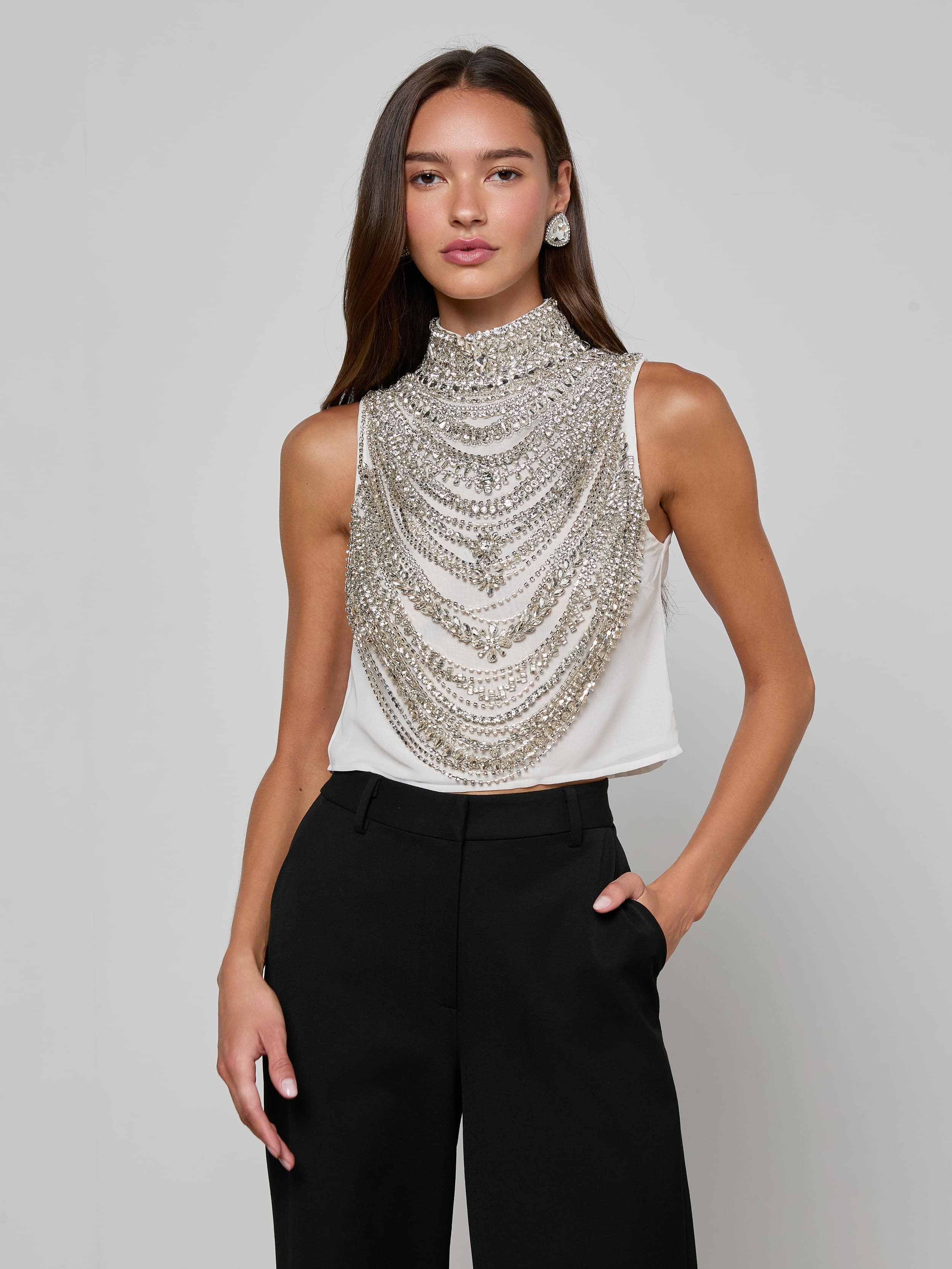 Yun Draped Crystal Tank - 2