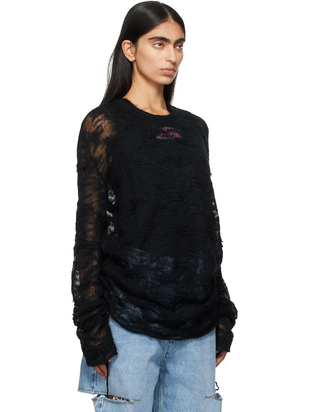 Black Sheer Sweater - 2