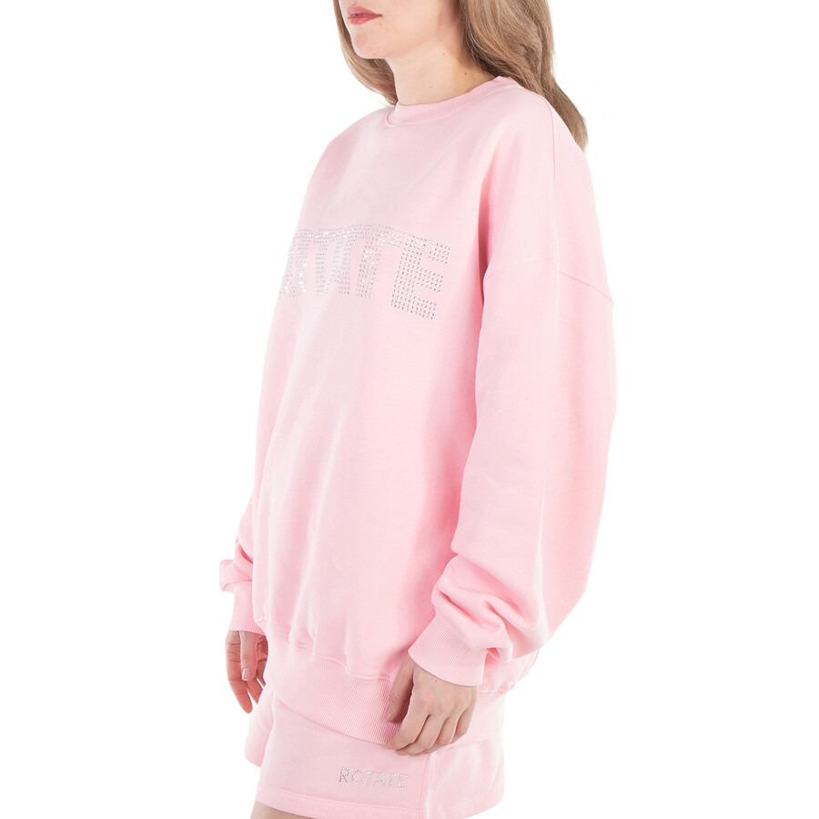 Rotate Ladies Almond Blossom Crystal Embellished Sweatshirt - 3
