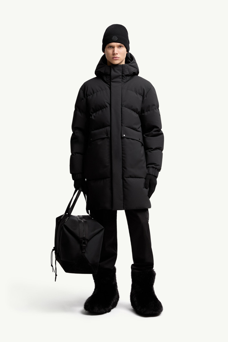 Moncler Avioth Hooded Long Down Jacket outlook