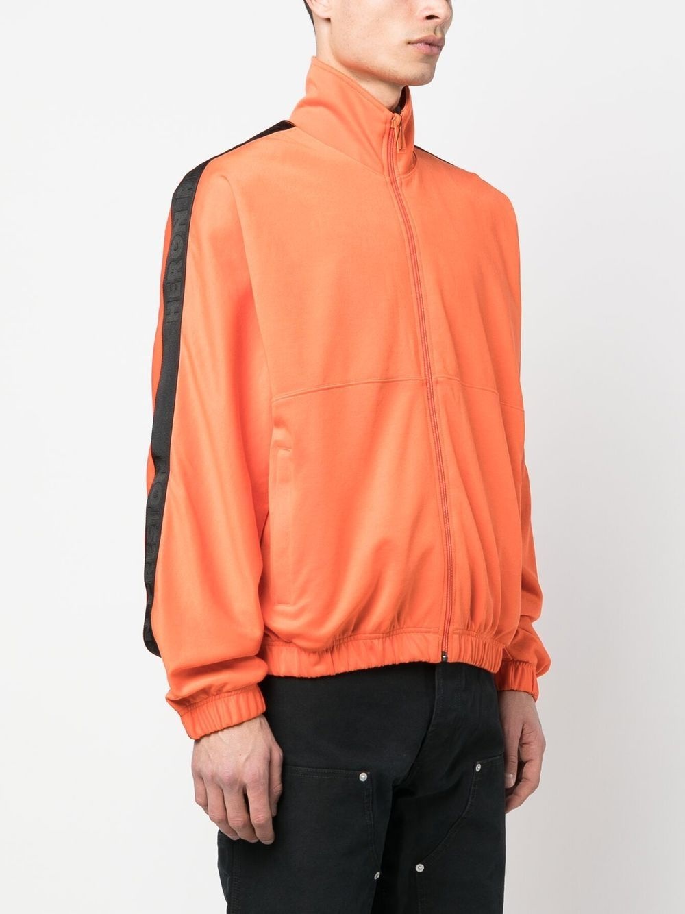 logo-tape zip-up track jacket - 3
