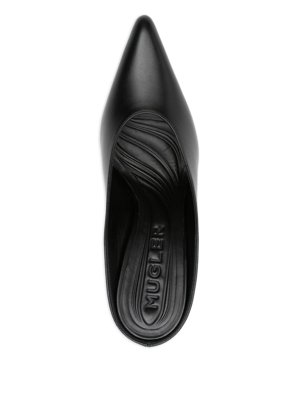 100mm sculpted heel pointed-toe heeled mules - 4